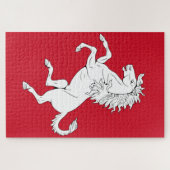 Vlag van Kent (White Horse) (County of England, Ve Legpuzzel (Horizontaal)