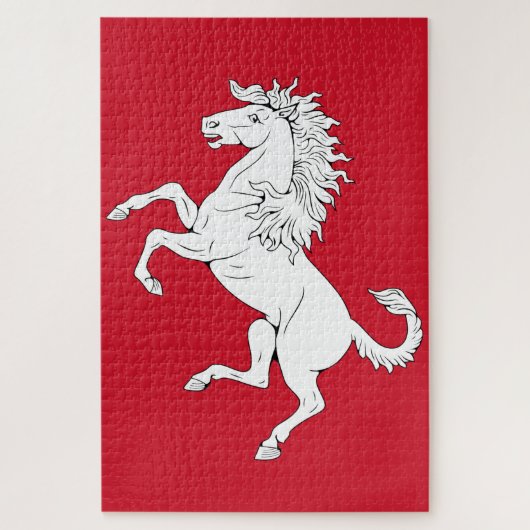Vlag van Kent (White Horse) (County of England, Ve Legpuzzel (Verticaal)