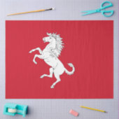 Vlag van Kent (White Horse) (County of England, Ve Tissuepapier (Craft)