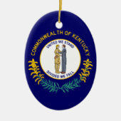 Vlag van Kentucky Keramisch Ornament (Voorkant)