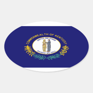 Vlag van Kentucky Ovale Sticker