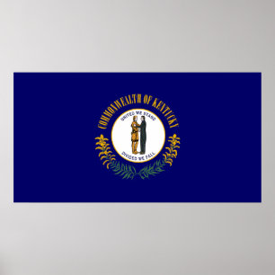 vlag van Kentucky Poster