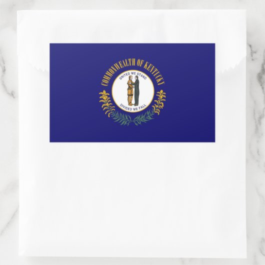 vlag van Kentucky Rechthoekige Sticker (Tas)