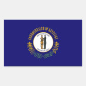 vlag van Kentucky Rechthoekige Sticker (Voorkant)