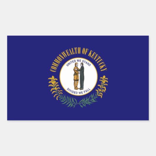 Vlag van Kentucky Rechthoekige Sticker (Voorkant)
