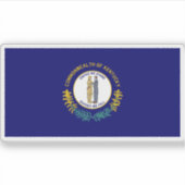 Vlag van Kentucky Sticker (Voorkant)