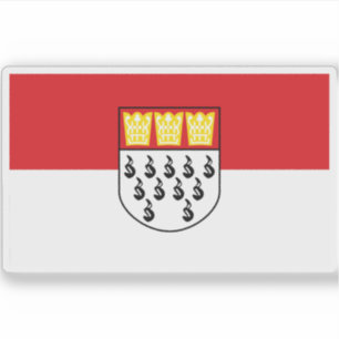 Vlag van Keulen (Keulen), Duitsland Sticker