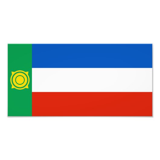 Vlag van Khakassië Foto Afdruk (Voorkant)