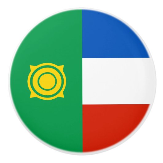 Vlag van Khakassië Keramische Knop (Voorkant)