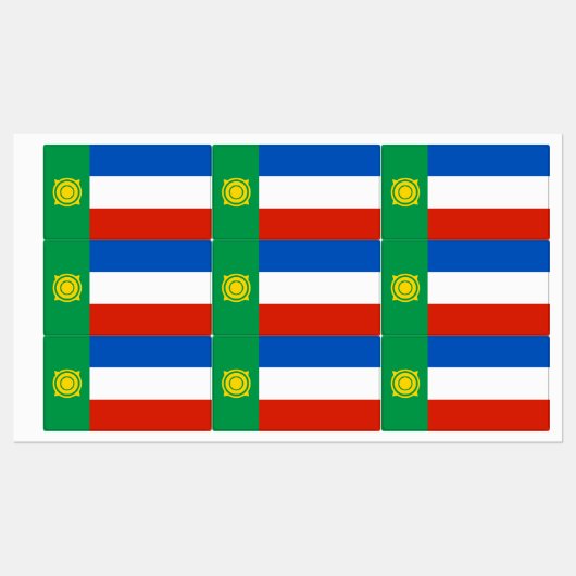 Vlag van Khakassië Labels (Vel)
