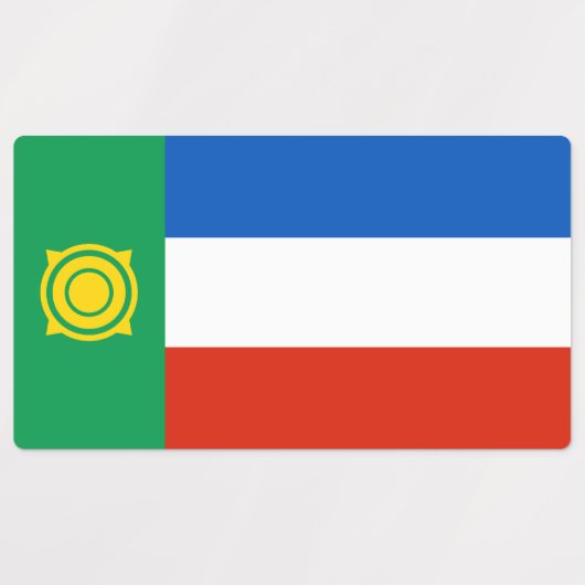 Vlag van Khakassië Labels (Design 2)