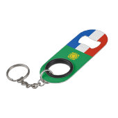 Vlag van Khakassië Mini Flessenopener (Voorkant Gekanteld)