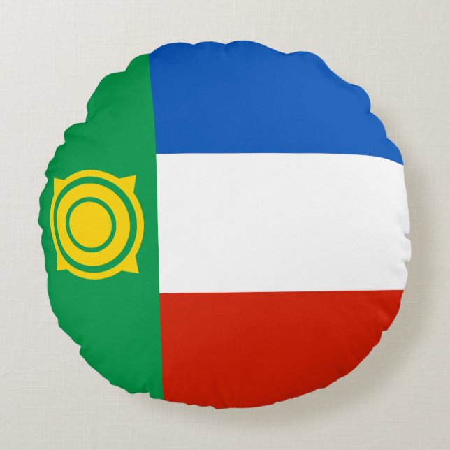 Vlag van Khakassië Rond Kussen (Voorkant)