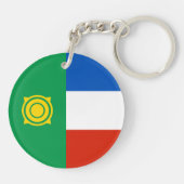 Vlag van Khakassië Sleutelhanger (Achterkant)