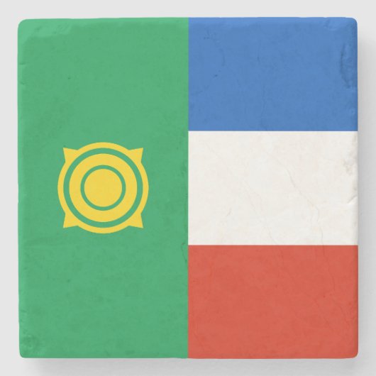 Vlag van Khakassië Stenen Onderzetter (Voorkant)