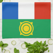 Vlag van Khakassië Theedoek (Gevouwen)