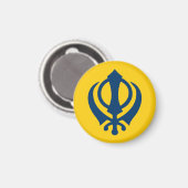 vlag van Khalistan (voorgesteld) Magneet (Voorkant / Achterkant)