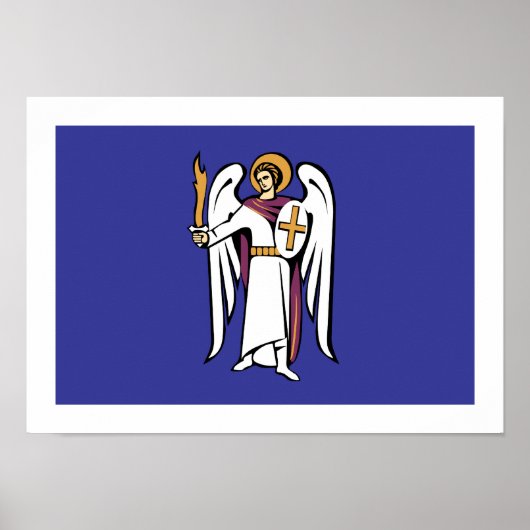 Vlag van Kiev Poster (Voorkant)