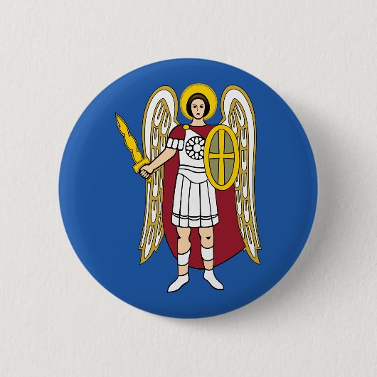 Vlag van Kiev Ronde Button 5,7 Cm (Voorkant)