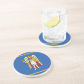 Vlag van Kiev Zandsteen Onderzetter (Zijkant)