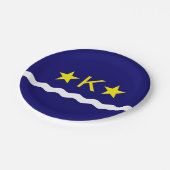 Vlag van Kinshasa, Borden van Congo Paper Papieren Bordje (Gekanteld)