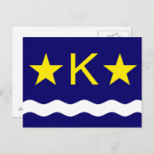 Vlag van Kinshasa, Congo-Briefkaart Briefkaart (Voorkant / Achterkant)