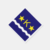 Vlag van Kinshasa, Congo Paper Napkins Servet (Hoek)