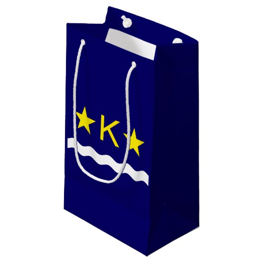 Vlag van Kinshasa, Congo Small Gift Bag Klein Cadeauzakje (Voorkant Gekanteld)