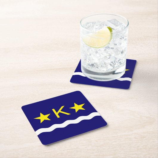 Vlag van Kinshasa, Congo Square Paper Onderzetter (Insitu)