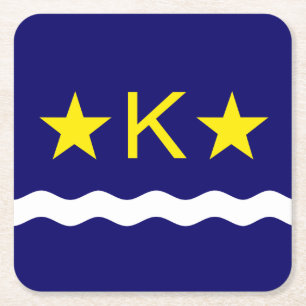 Vlag van Kinshasa, Congo Square Paper Onderzetter