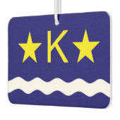 Vlag van Kinshasa, Congo Square Paper Onderzetter Luchtverfrisser (Links)