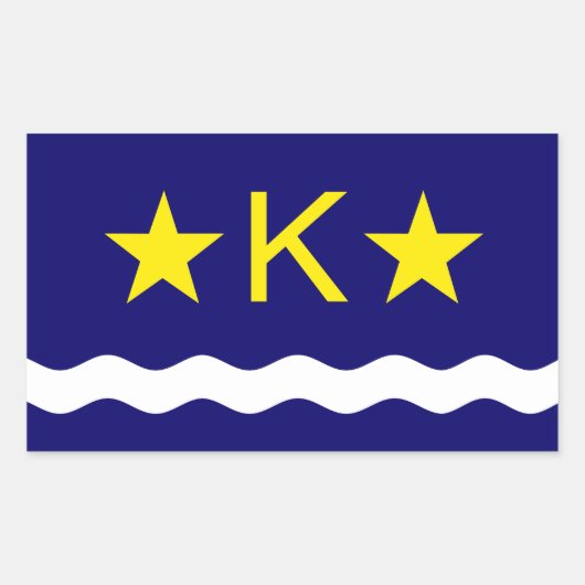 Vlag van Kinshasa, Congorechthoekige sticker (Voorkant)