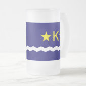 Vlag van Kinshasa, Kongo Bevroren Mok van glasbier (Voorkant rechts)