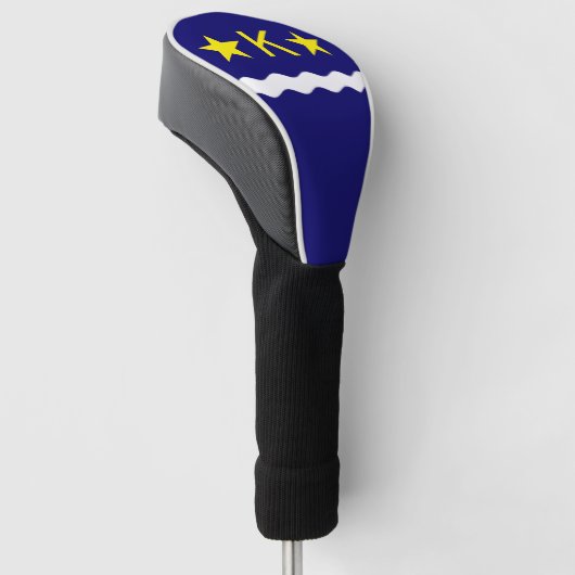 Vlag van Kinshasa, Kongo Golf Head Hoesje Golfheadcover (Schuin)