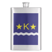 Vlag van Kinshasa, Kongo Hip Flask Flacon (Voorkant)
