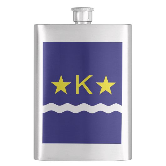 Vlag van Kinshasa, Kongo Hip Flask Flacon (Voorkant)