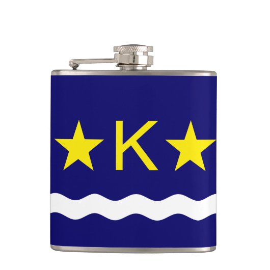 Vlag van Kinshasa, Kongo Hip Flask Heupfles (Voorkant)