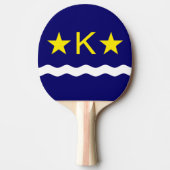 Vlag van Kinshasa, Kongo Ping Pong Paddle Tafeltennisbatje (Voorkant)