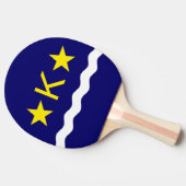 Vlag van Kinshasa, Kongo Ping Pong Paddle Tafeltennisbatje (Zijkant)