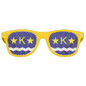 Vlag van Kinshasa, Kongo Retro zonnebril (Voorkant)