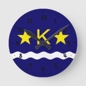 Vlag van Kinshasa, Kongo Vierkante Wandklok (Voorkant)