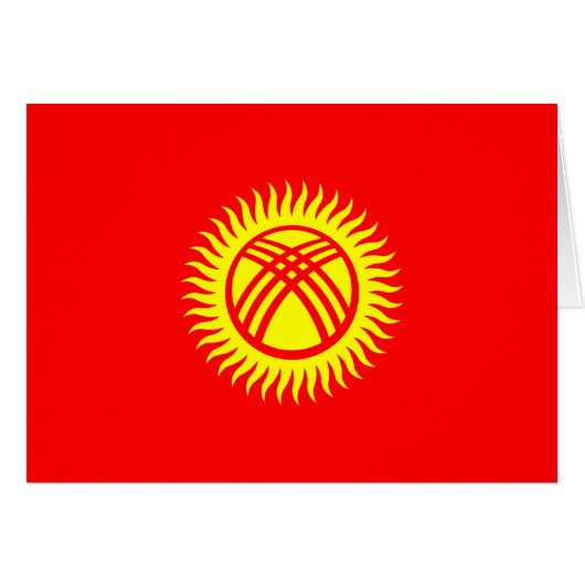 Vlag van Kirgizië (Voorkant Horizontaal)