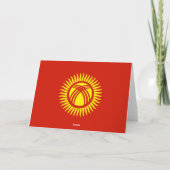 Vlag van Kirgizië Bedankkaart (Achterkant)