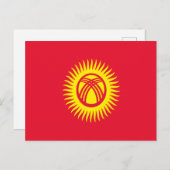 Vlag van Kirgizië Briefkaart (Voorkant / Achterkant)