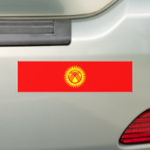 Vlag van Kirgizië Bumpersticker (Op auto)