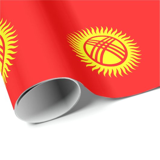 Vlag van Kirgizië Cadeaupapier (Rol Hoek)