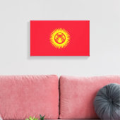 Vlag van Kirgizië Canvas Afdruk (Insitu (Woonkamer))
