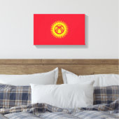 Vlag van Kirgizië Canvas Afdruk (Insitu (Slaapkamer))