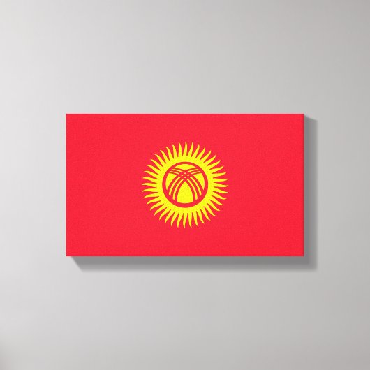 Vlag van Kirgizië Canvas Afdruk (Voorkant)