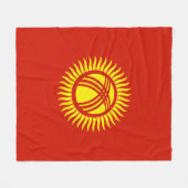 Vlag van Kirgizië Fleece Deken (Voorkant (Horizontaal))